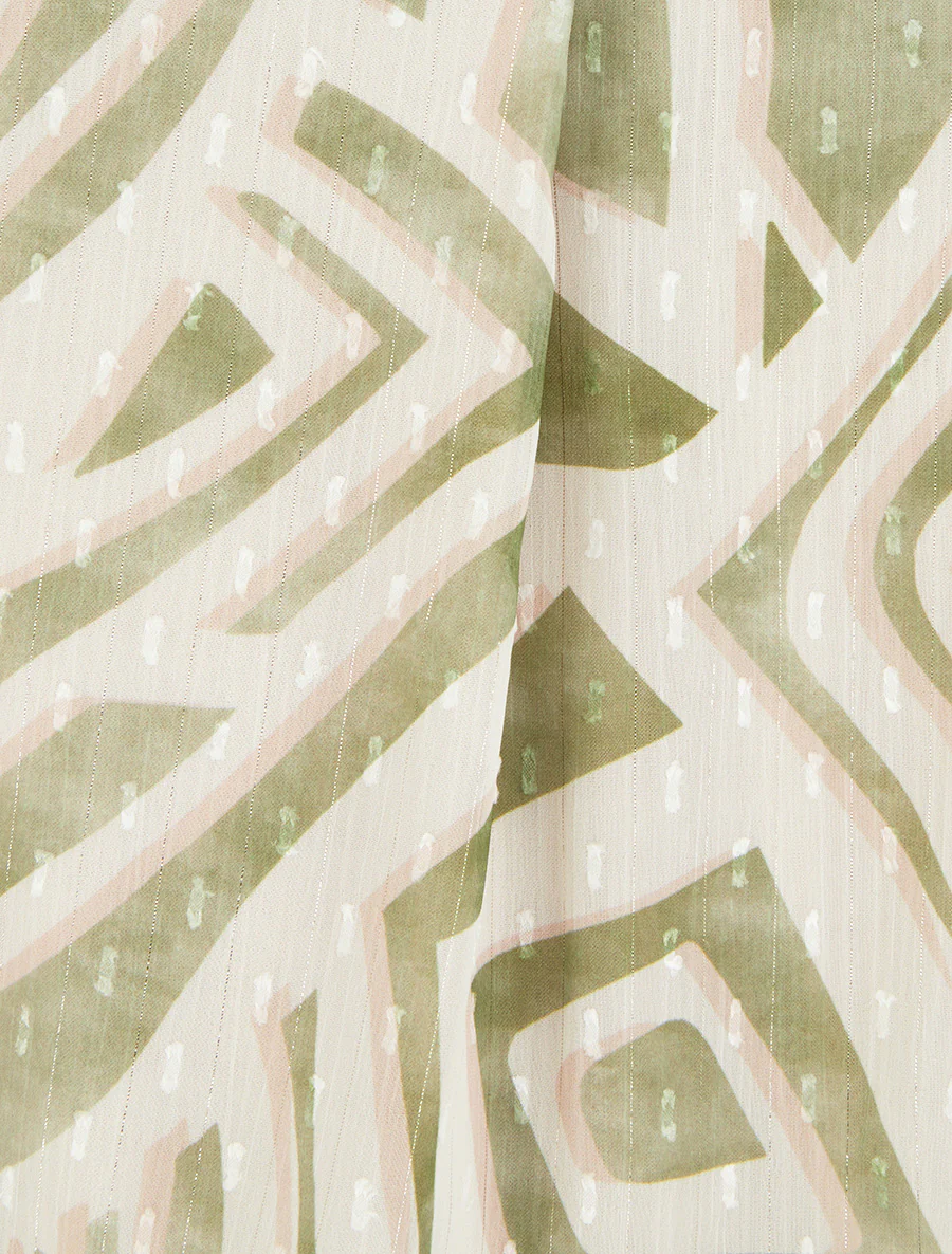 Mouwloze top met grafische print - Kaki - Image 3