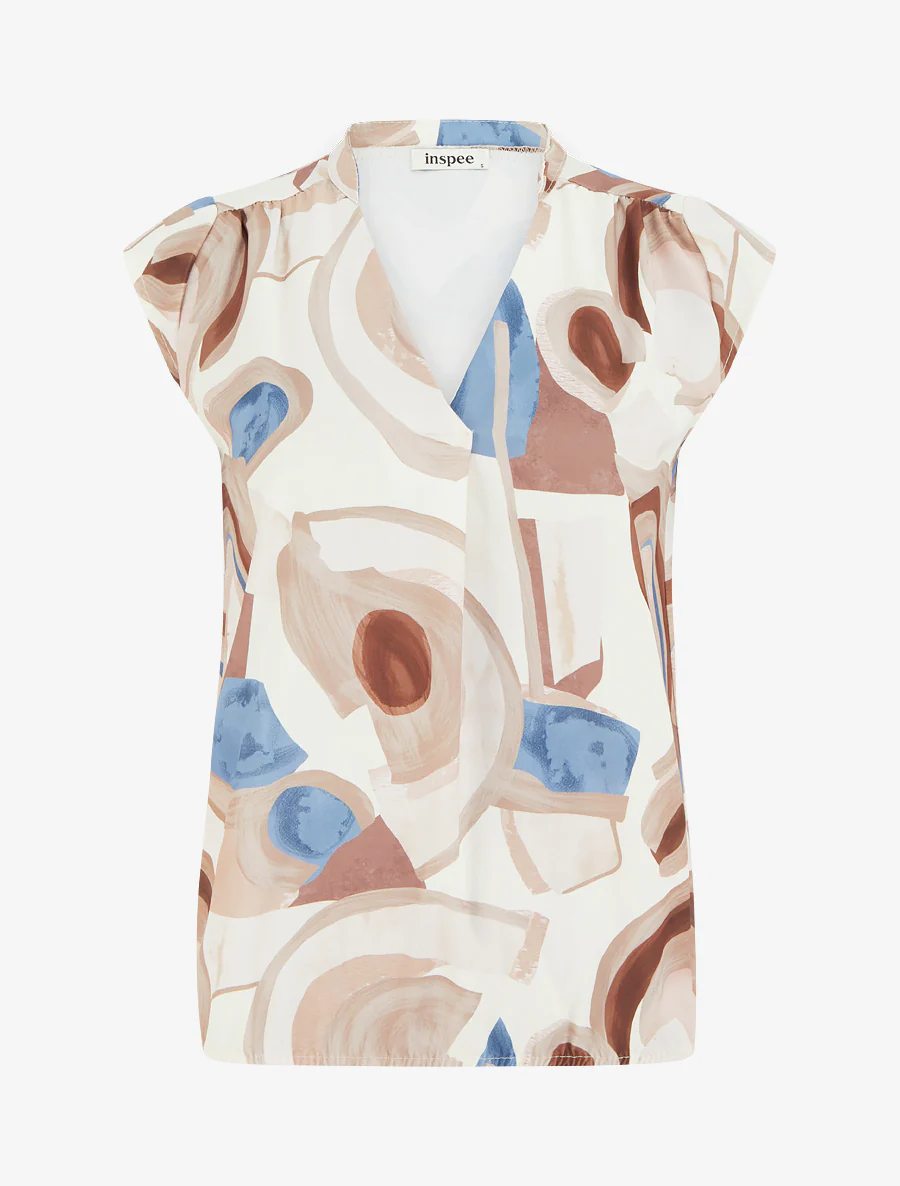 Mouwloze top met grafische print - Mol