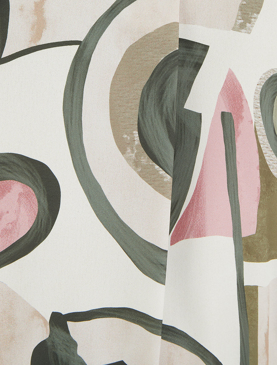 Mouwloze top met grafische print - Kaki - Image 3