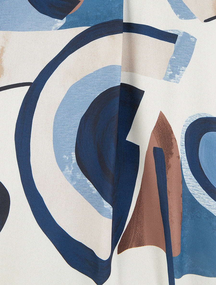 Mouwloze top met grafische print - Marine - Image 3