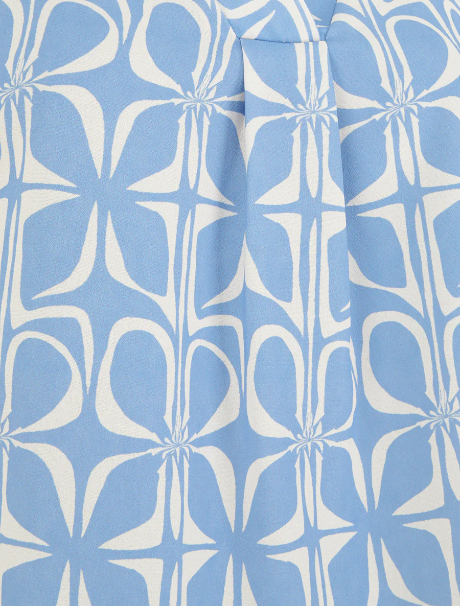 Mouwloze top met grafische print - Lichtblauw - Image 3