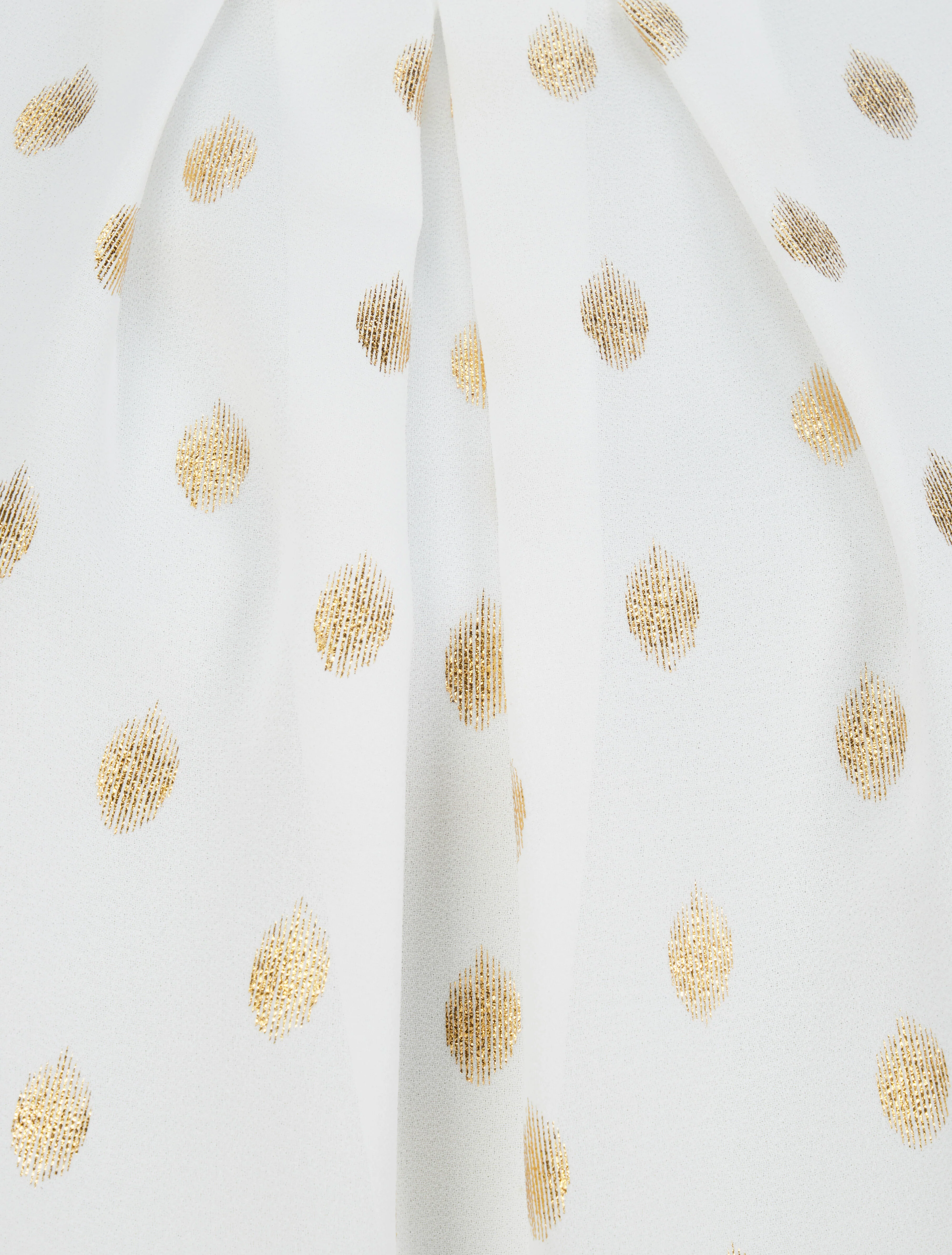 Mouwloze top met iriserende stippenprint - Wit - Image 3