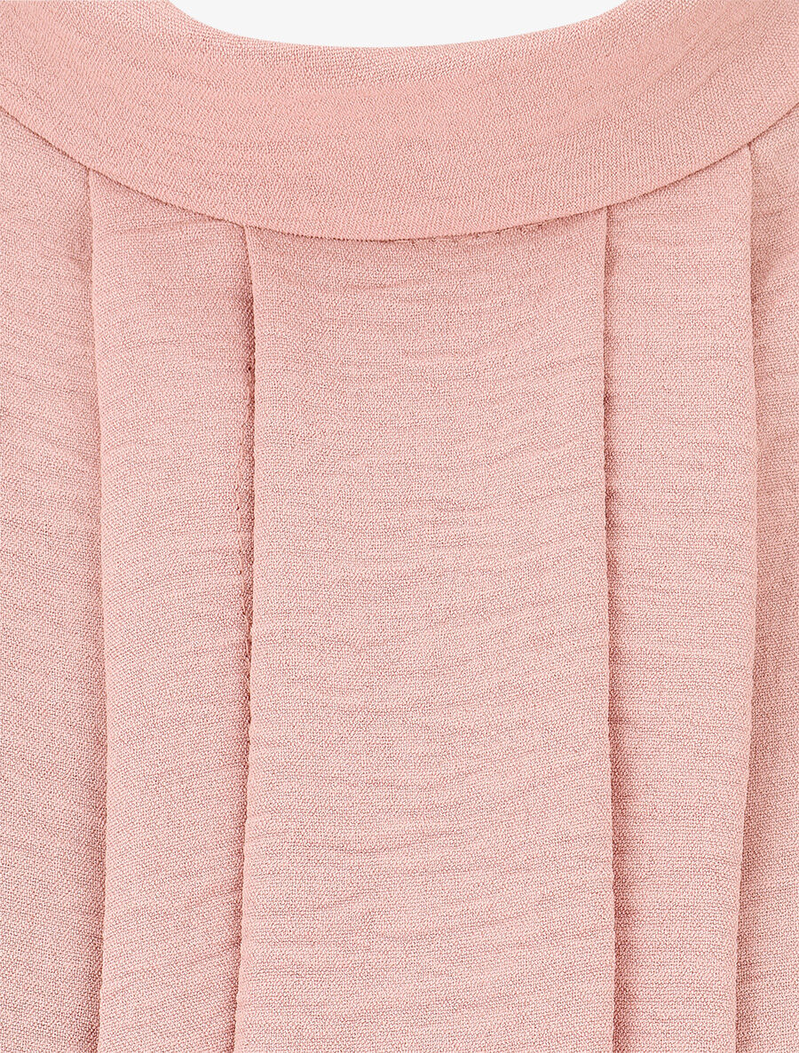 Mouwloze top met kant en geplooid detail - Roze - Image 3