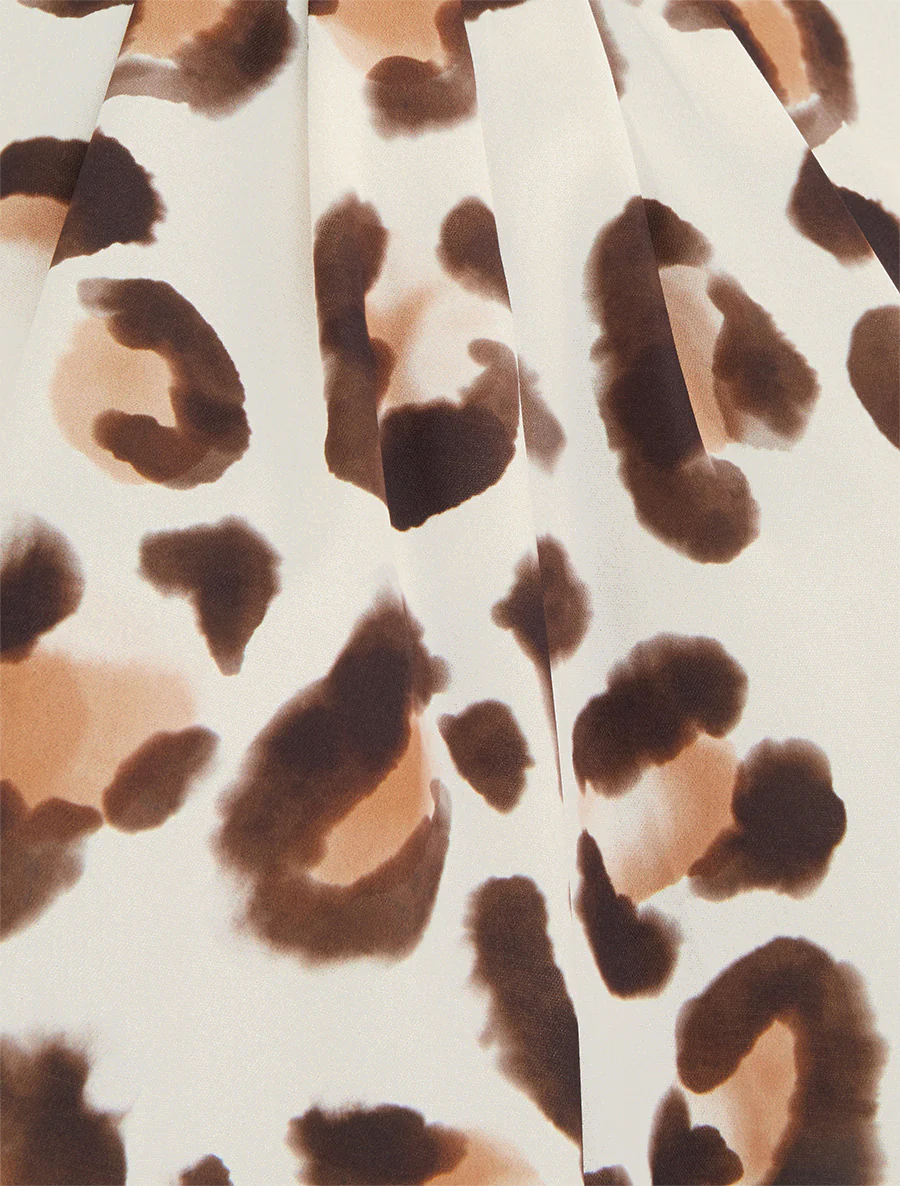 Mouwloze top met luipaardprint - Bruin - Image 3