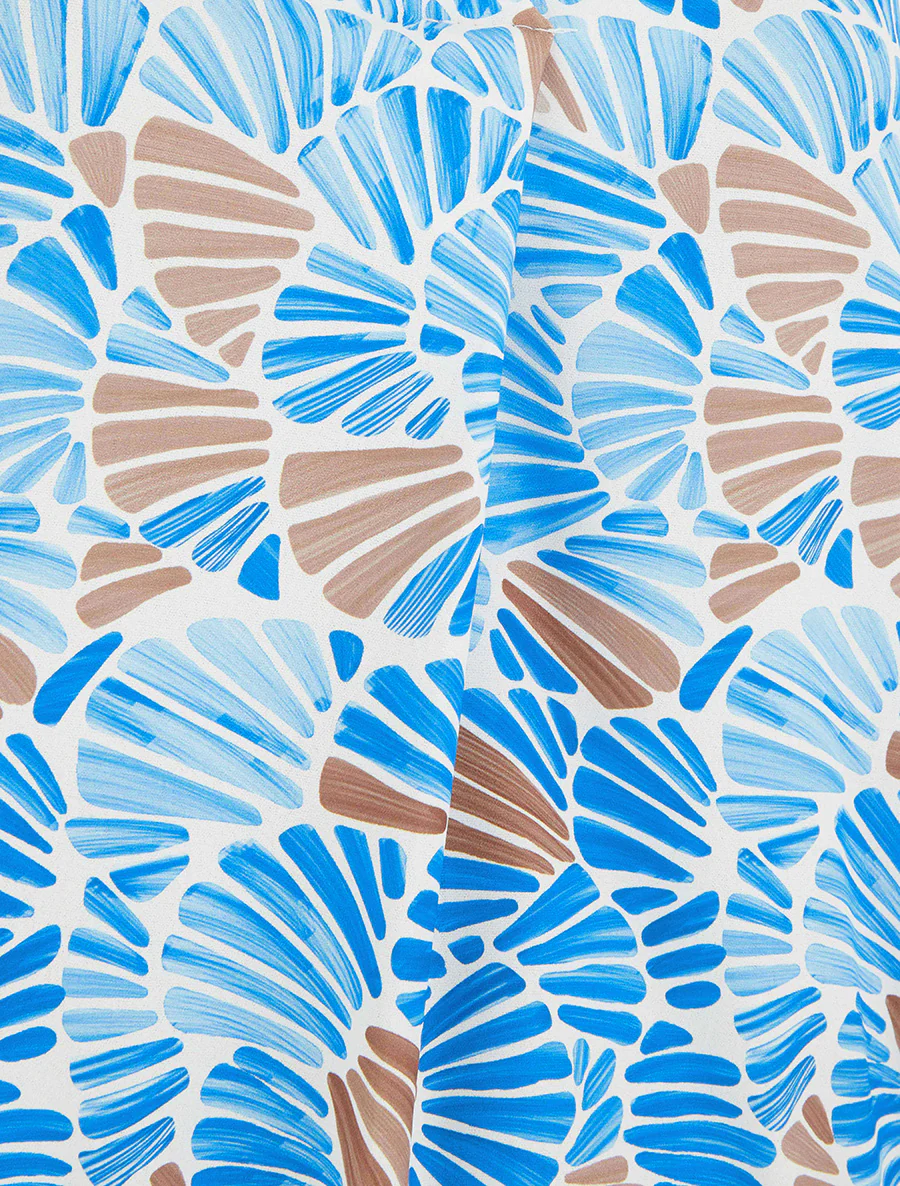 Mouwloze top met mozaïekprint - Lichtblauw - Image 3
