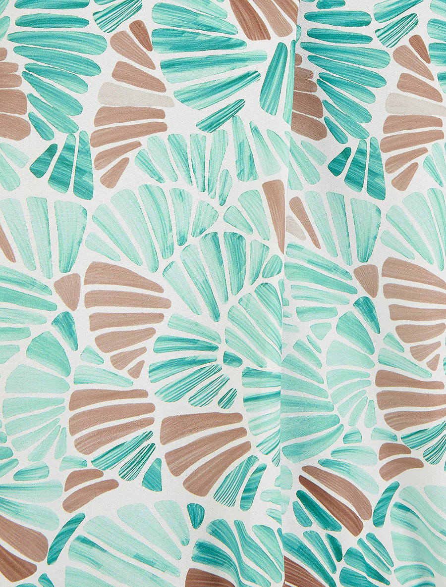 Mouwloze top met mozaïekprint - Watergroen - Image 3