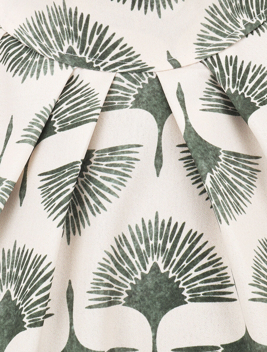 Mouwloze top met paardenbloemprint - Olijfgroen - Image 3