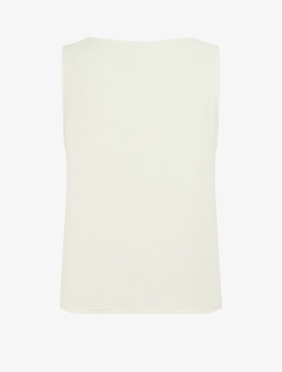 Mouwloze top met sieraden inzetstuk - Beige - Image 2