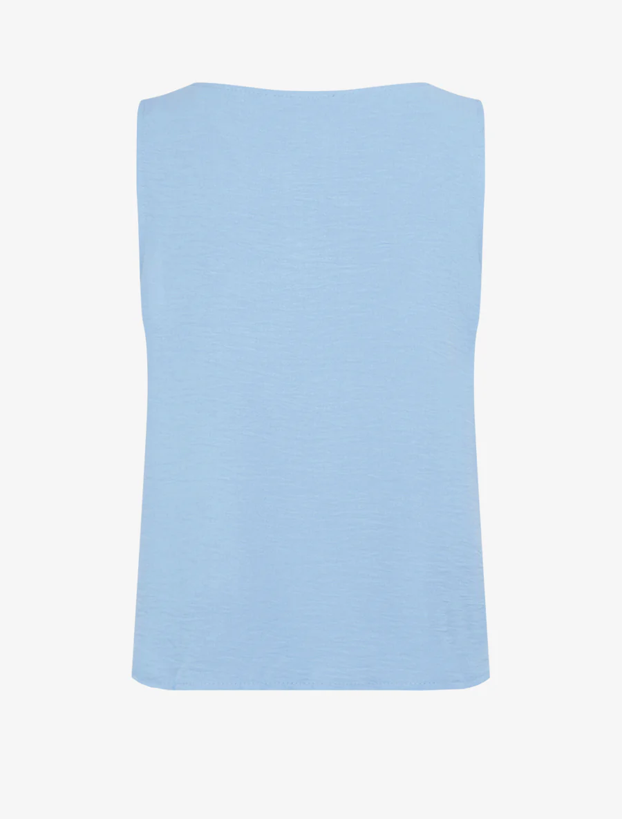 Mouwloze top met sieraden inzetstuk - Lichtblauw - Image 2