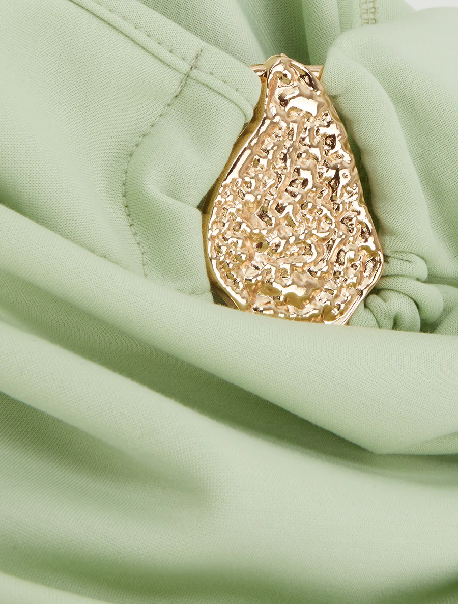 Mouwloze top met textuur juweel - Amandelgroen - Image 3