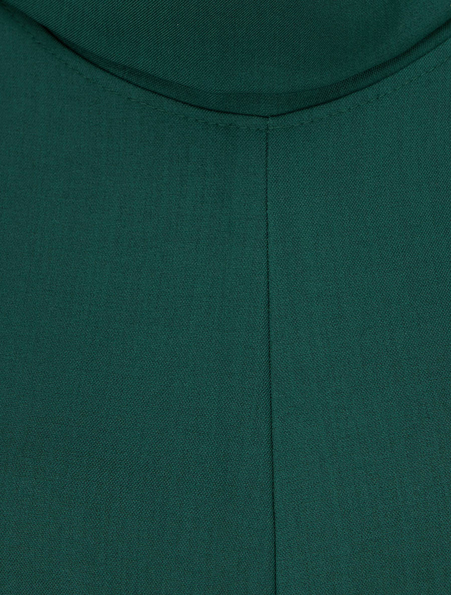 Mouwloze, wijde overall met reverskraag - Donkergroen - Image 3