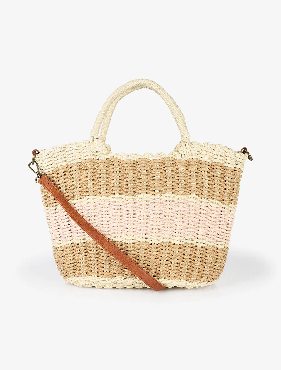Nana handtas - Roze/beige