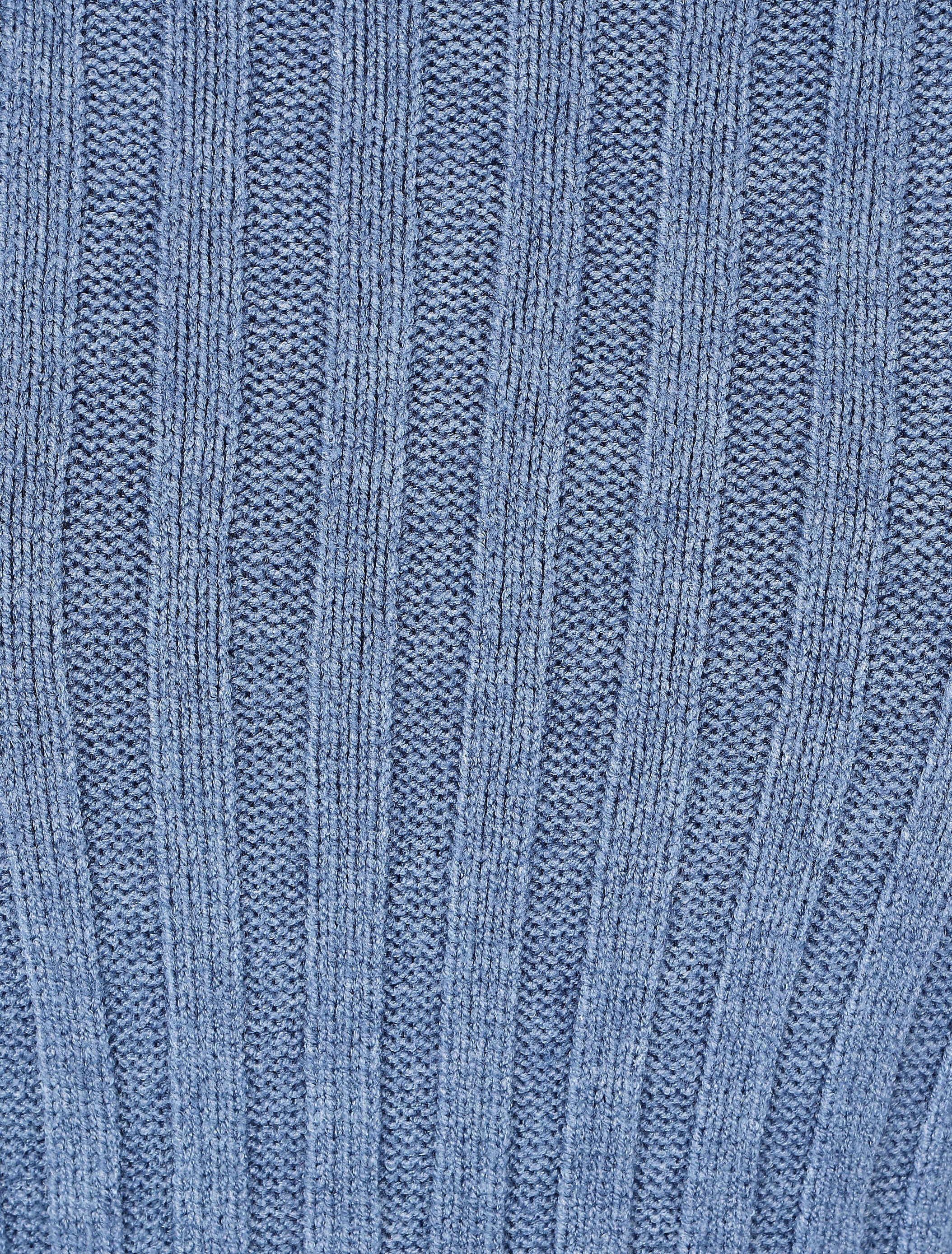 Nauwsluitende ribtrui met opstaande kraag - blauw - Image 3