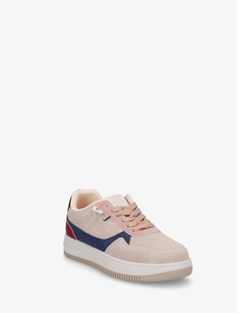 Nubuck-effect sneakers met dikke zool - Roos - Image 2