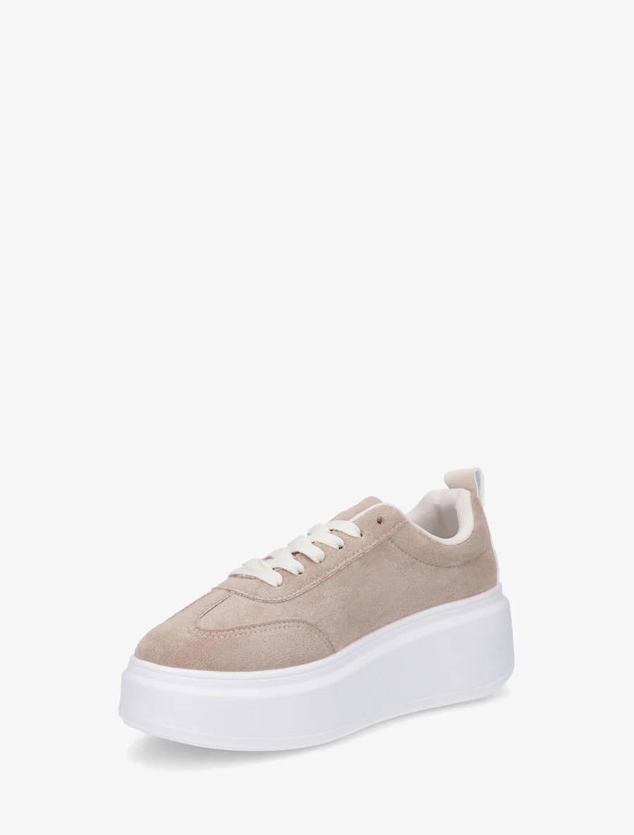 Nubuck-effect sneakers met strepen - Mol - Image 3