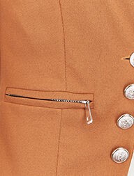 Officiersblazer met decoratieve knopen - Camel - Image 4