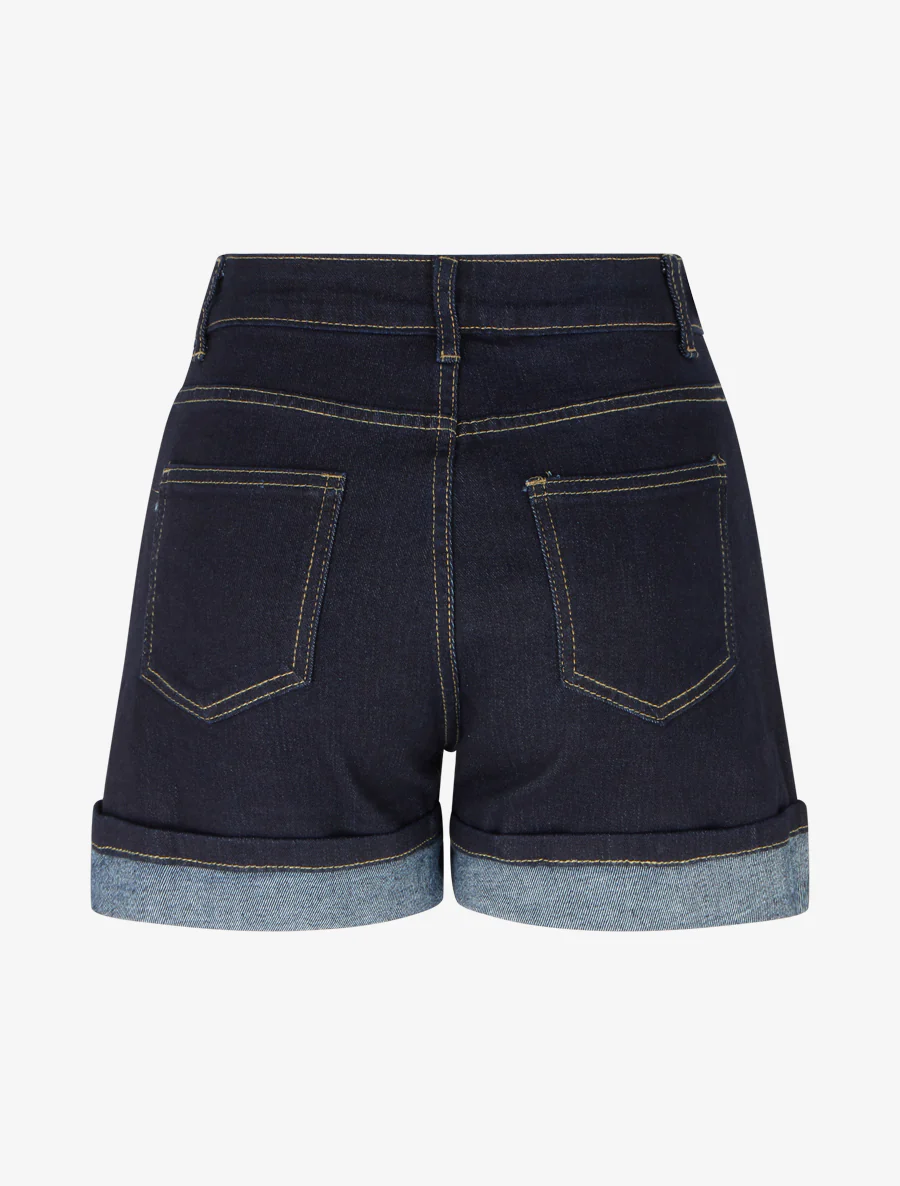 Omgeslagen spijkershort - Ongerept blauw - Image 2
