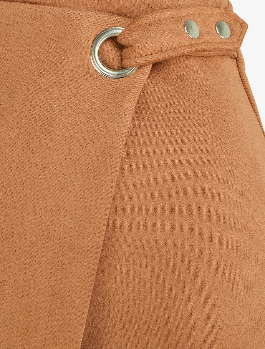 Omslagrok met oogje stijl - Kameel - Image 3