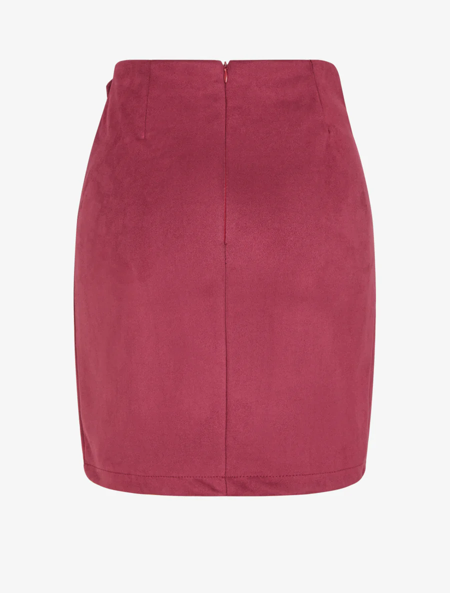 Omslagrok met oogje stijl - Wijnrood - Image 2