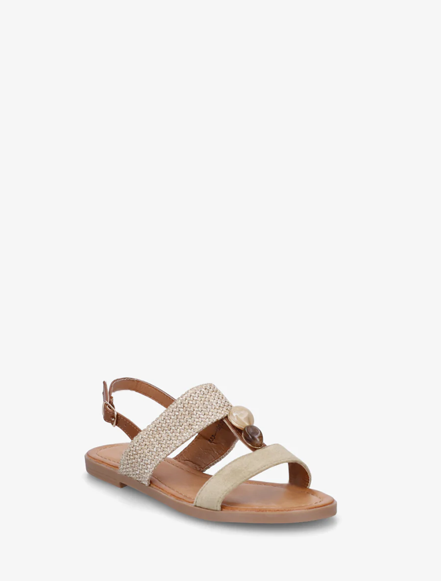 Ongelijke sandalen met bandjes - Licht kaki - Image 2