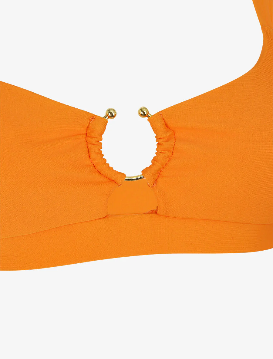 Ongepaarde bikini met ring - oranje - Image 3