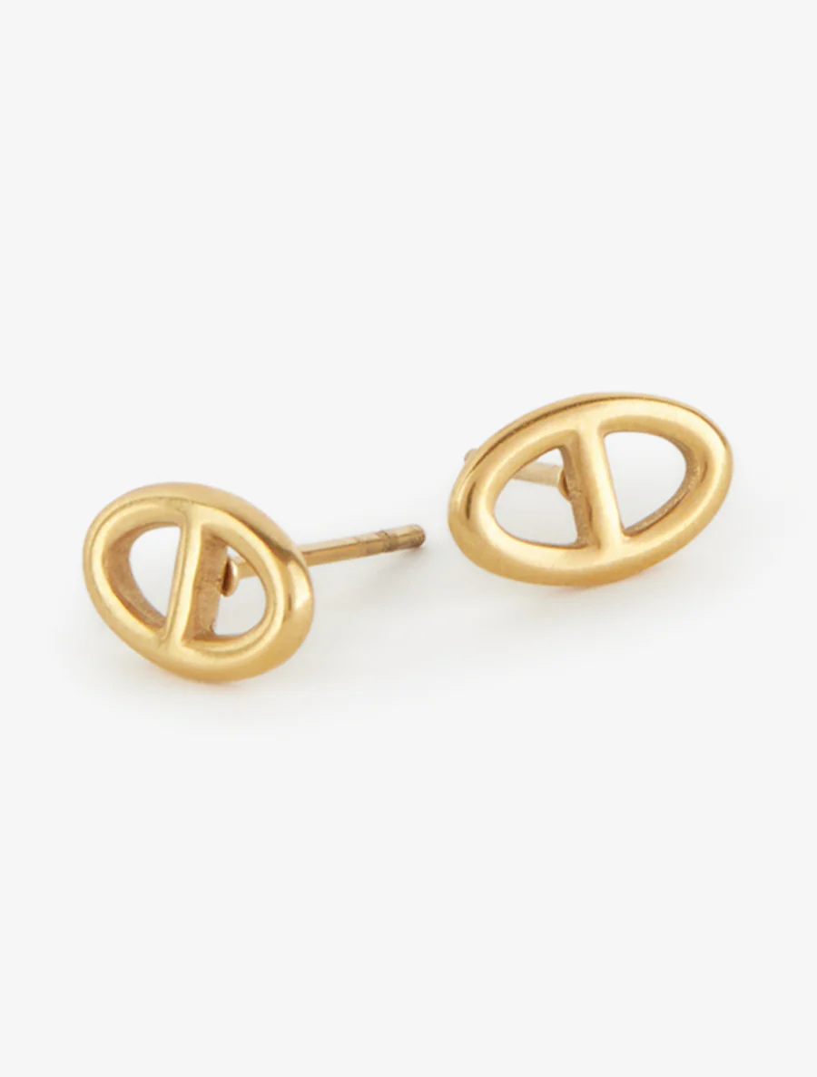 Oorbellen in scheepskettingpatroon - Goud - Image 3