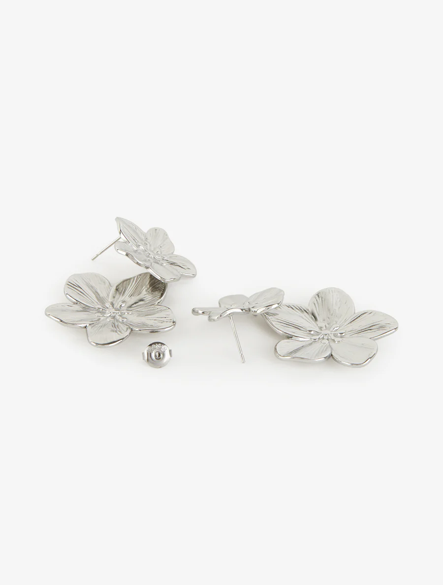 Oorbellen met hangend bloemenmotief - Geld - Image 3
