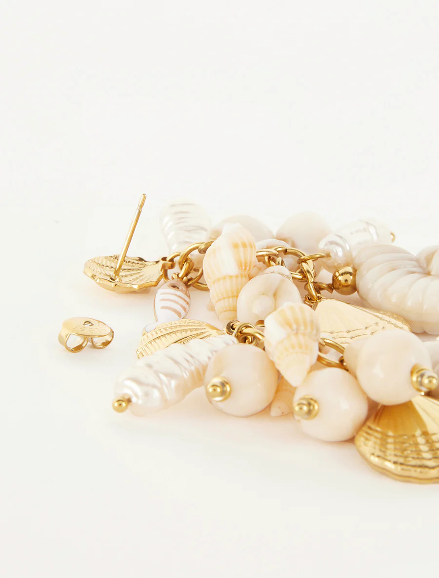 Oorbellen met zeevaartmotief - Beige - Image 3