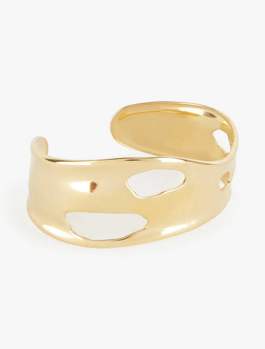 Open armband gesmolten effect - Goud - Image 2
