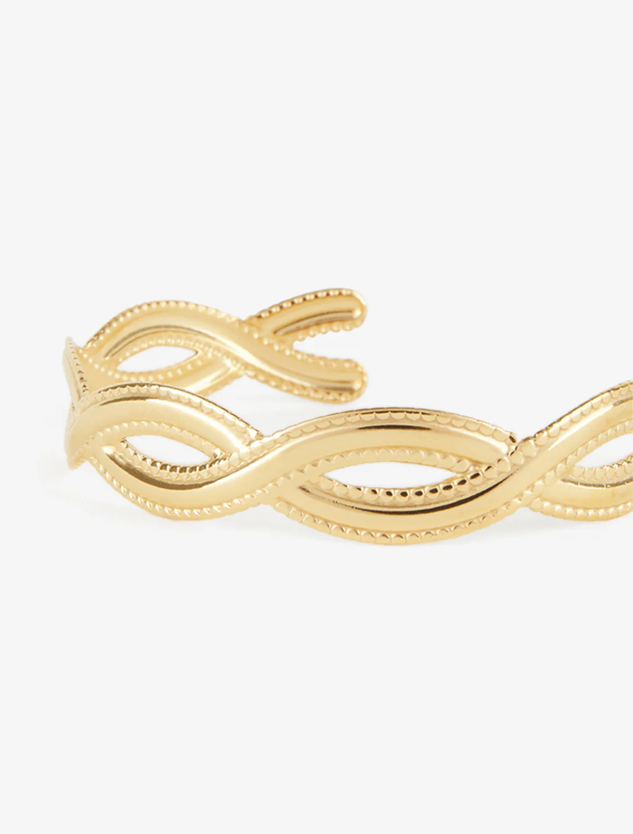 Open armband met bohemien vlechtwerk - Goud - Image 3