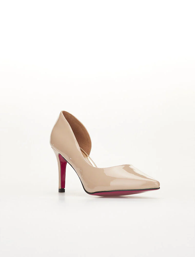 Open metallic pumps - nude - Image 3
