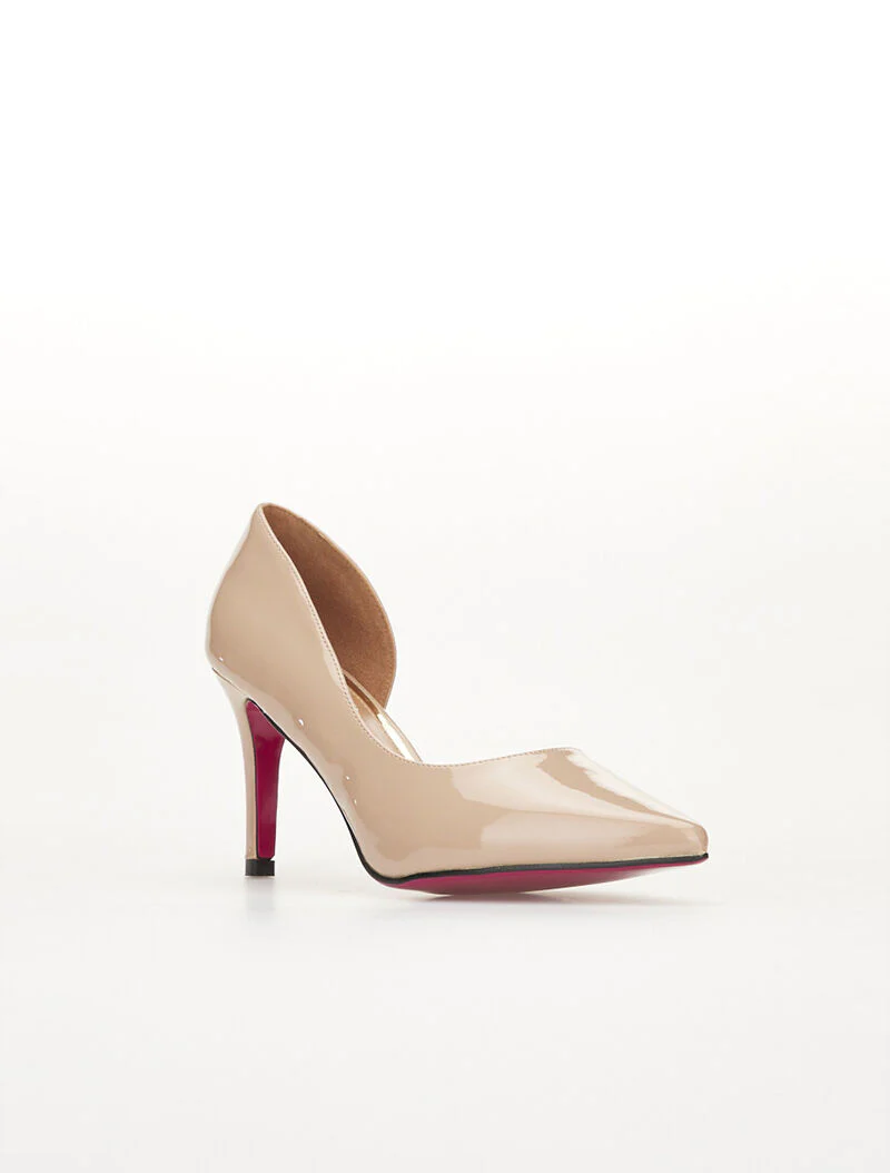 Open metallic pumps - nude - Image 4