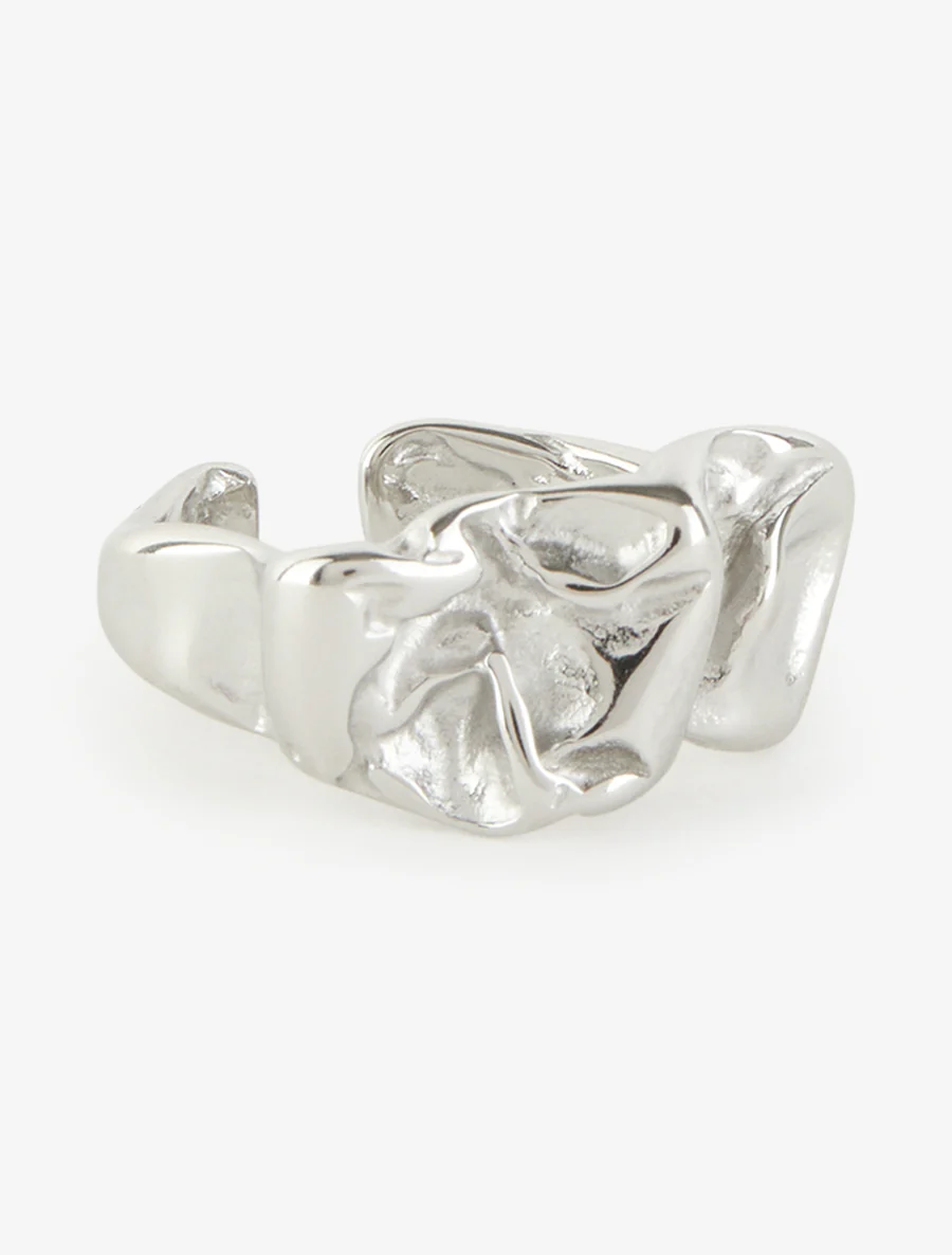 Open ring met gekreukt effect - Geld - Image 2
