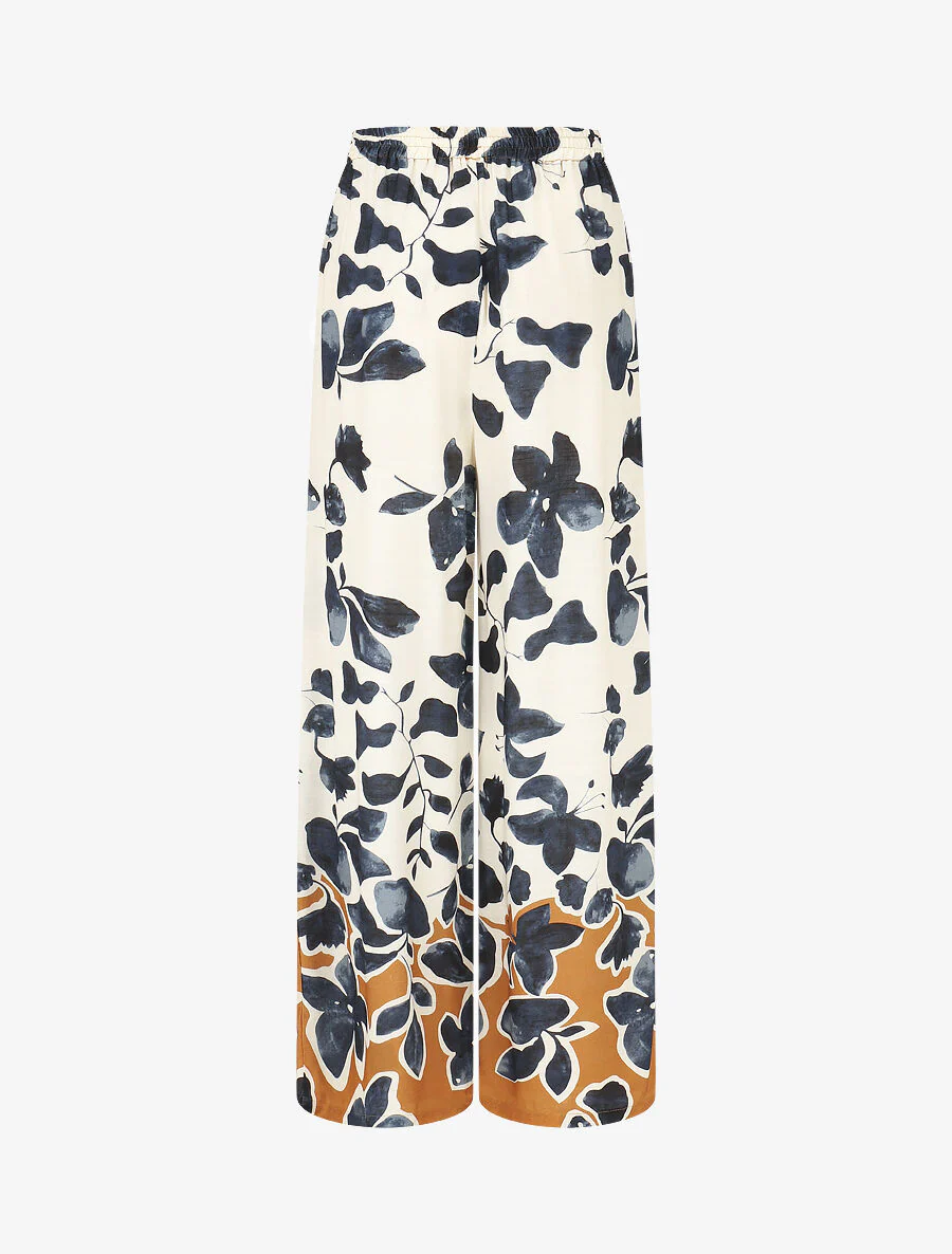 Overhemd en broek met bloemen print - Marine - Image 6