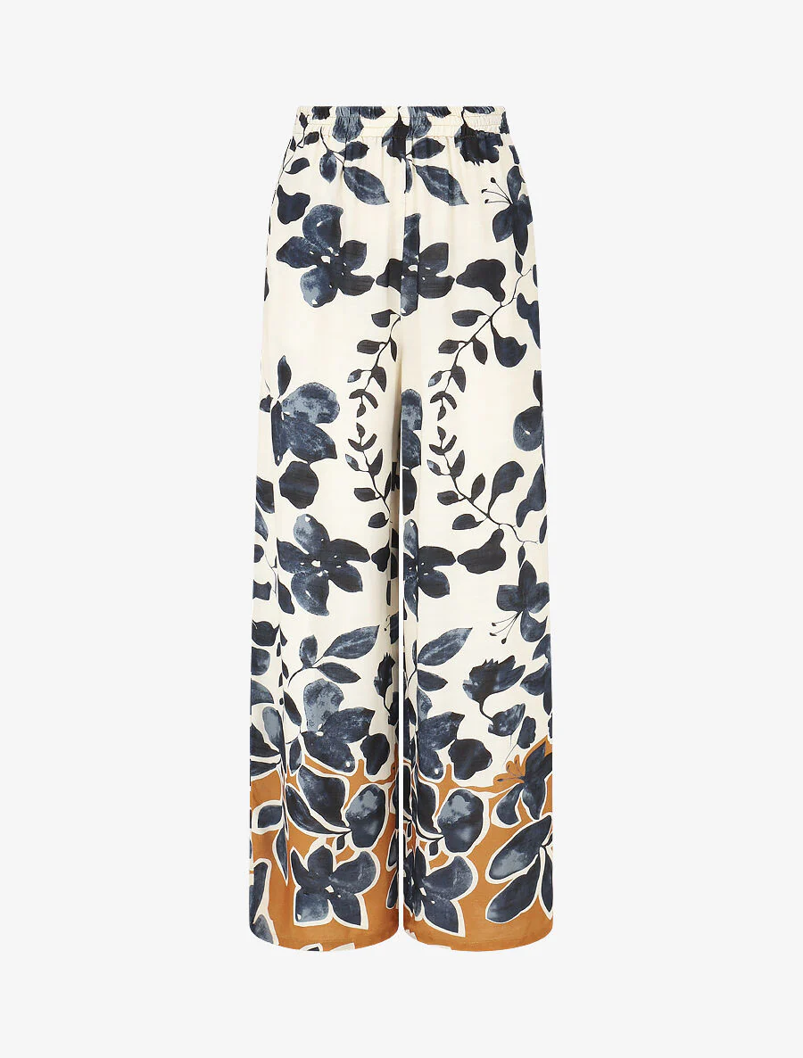 Overhemd en broek met bloemen print - Marine - Image 7