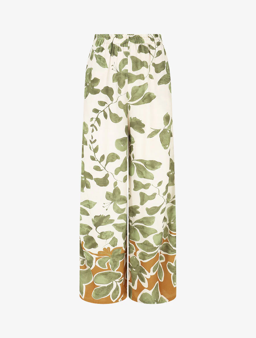 Overhemd en broek met bloemen print - Groen - Image 6
