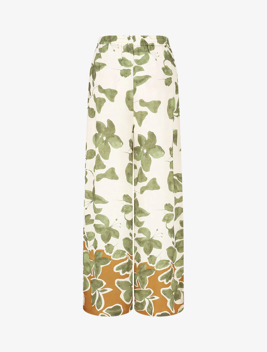 Overhemd en broek met bloemen print - Groen - Image 7