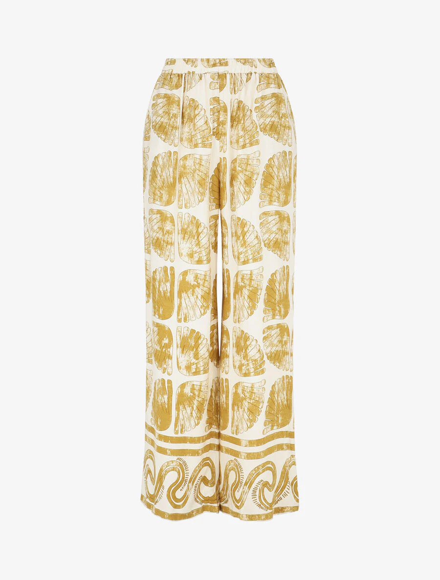 Overhemd en broek met fantasieprint - Mosterd - Image 6