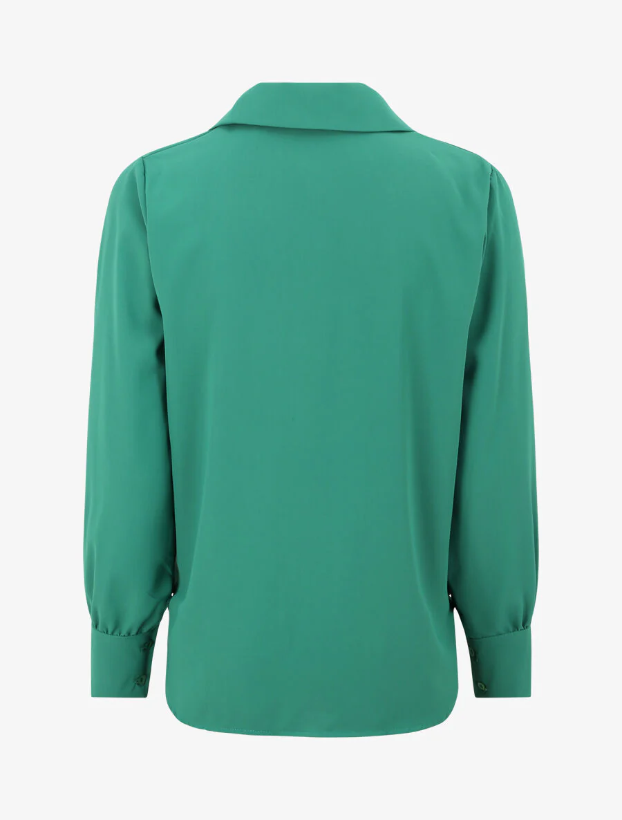 Oversized asymmetrische blouse - Groen - Image 2