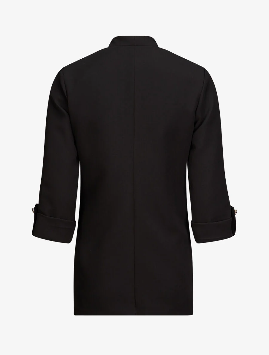 Oversized asymmetrische pijpenblazer - Zwart - Image 2
