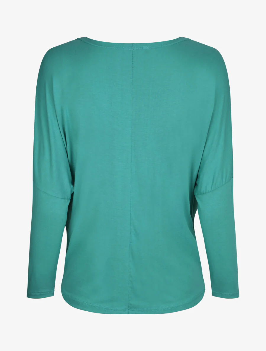 Oversized bovenkleding met bénitierkraag - Turkoois - Image 2