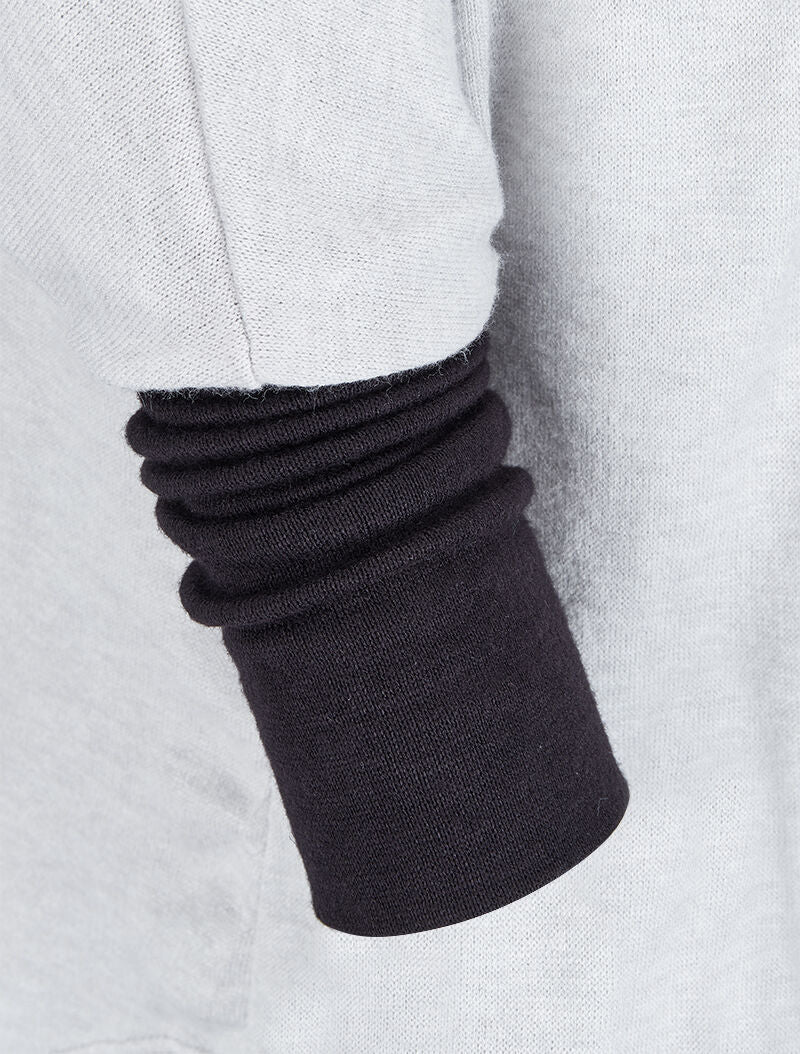Oversized dolman trui met lange ketting - Lichtgrijs - Image 4