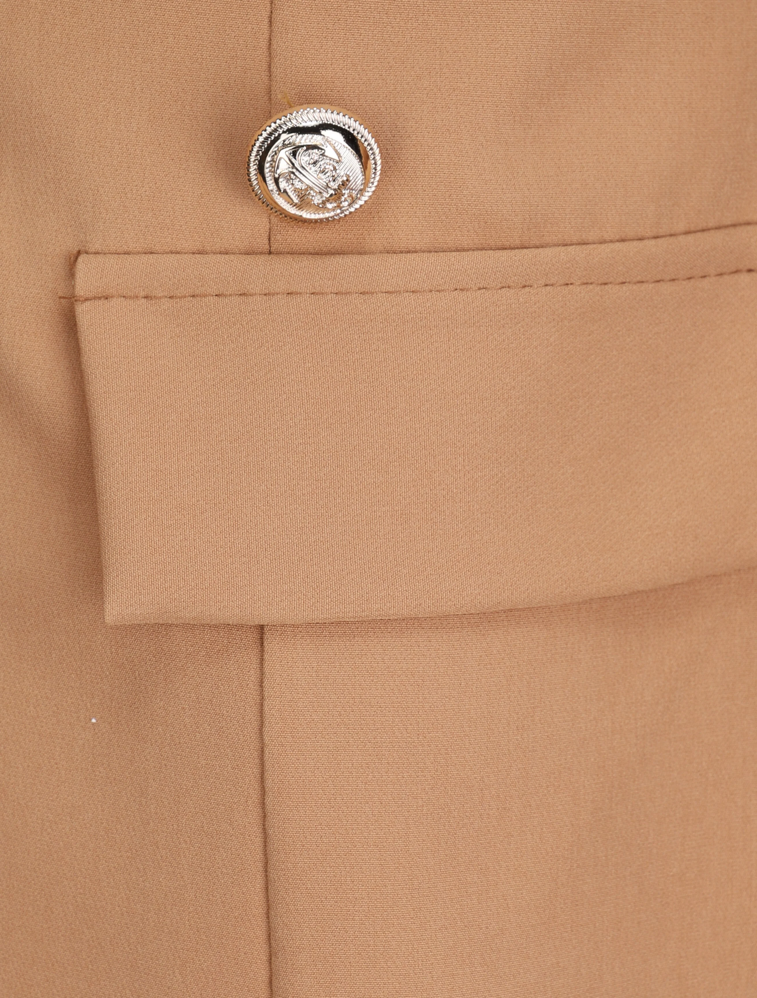 Oversized eenkleurige blazer - Kameel - Image 3