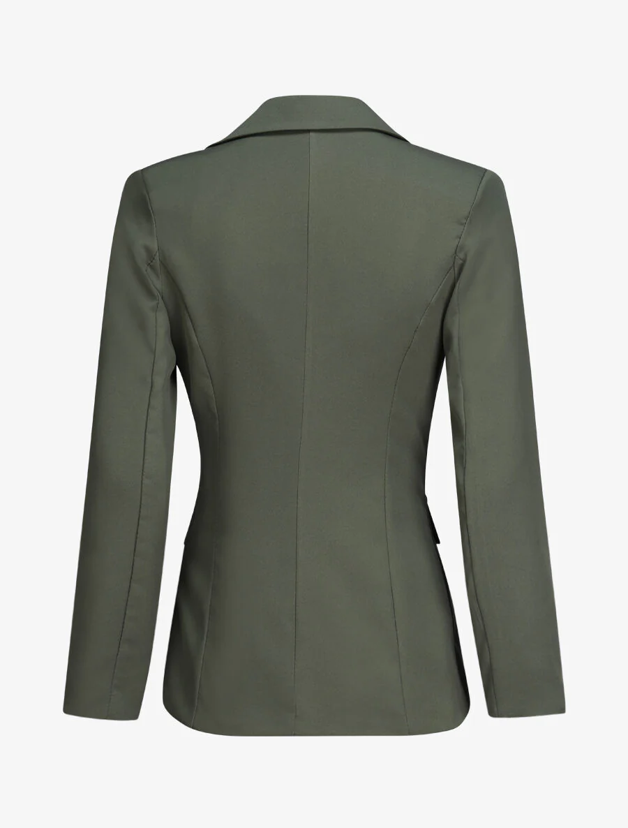 Oversized eenkleurige blazer - Kakigroen - Image 2