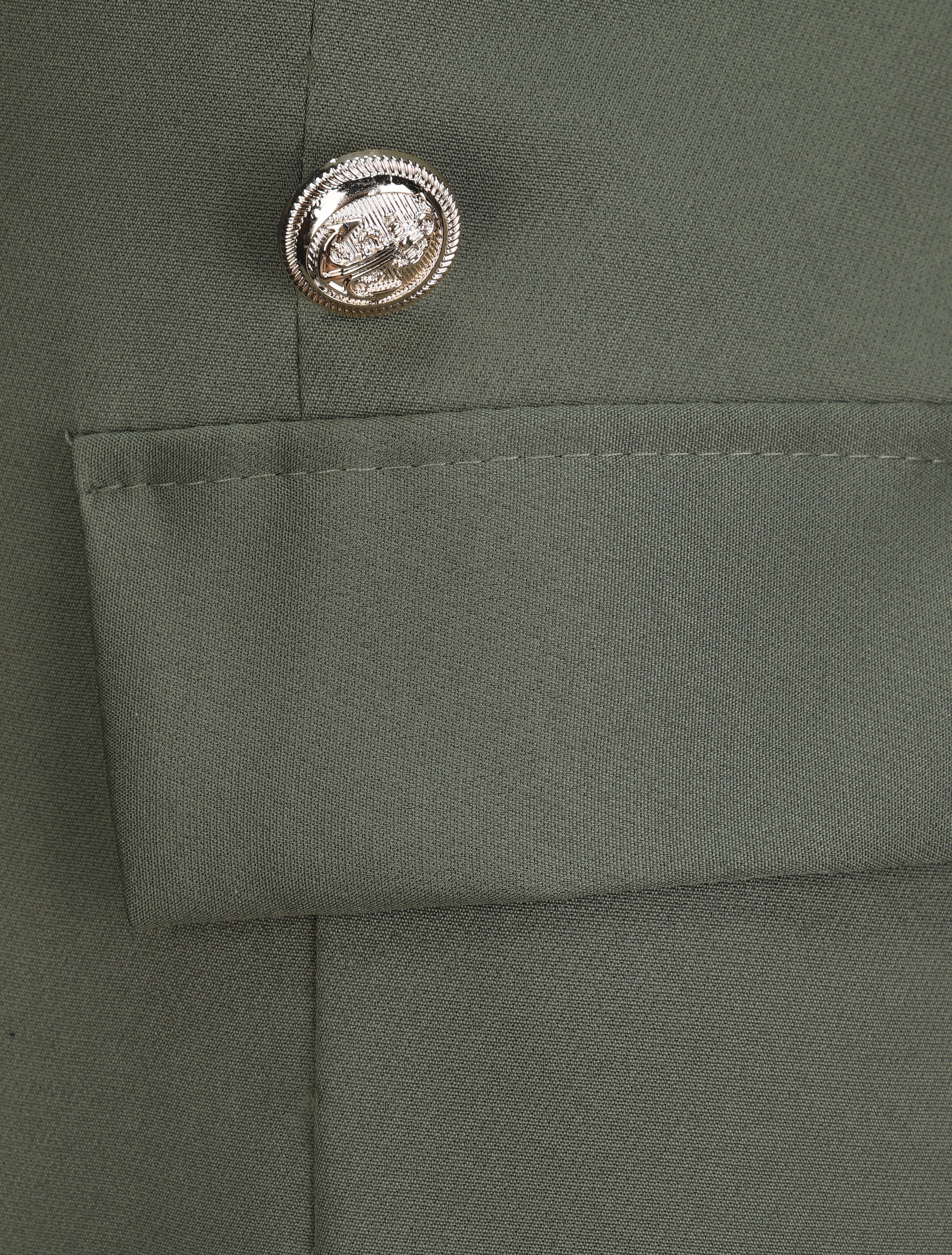 Oversized eenkleurige blazer - Kakigroen - Image 3