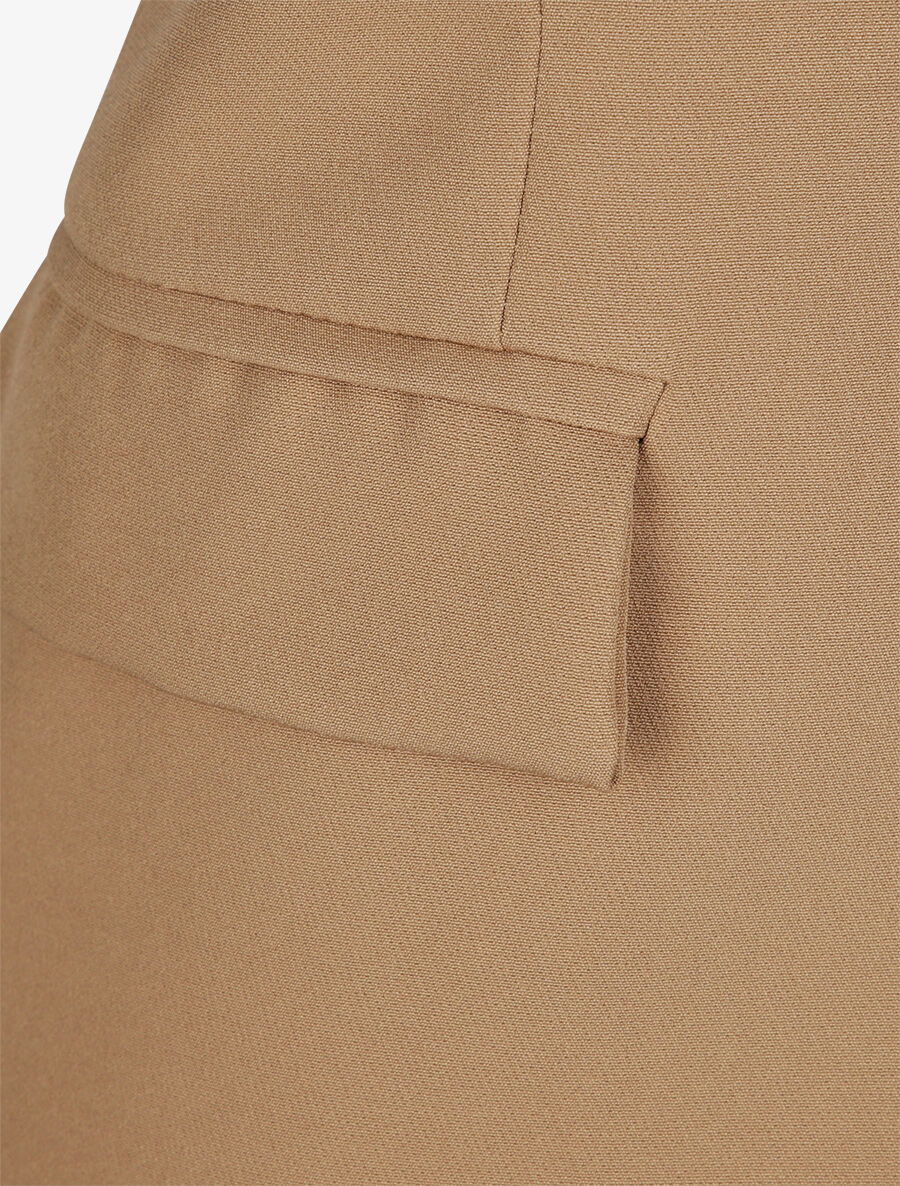 Oversized eenkleurige mouwloze blazer - Kameel - Image 3