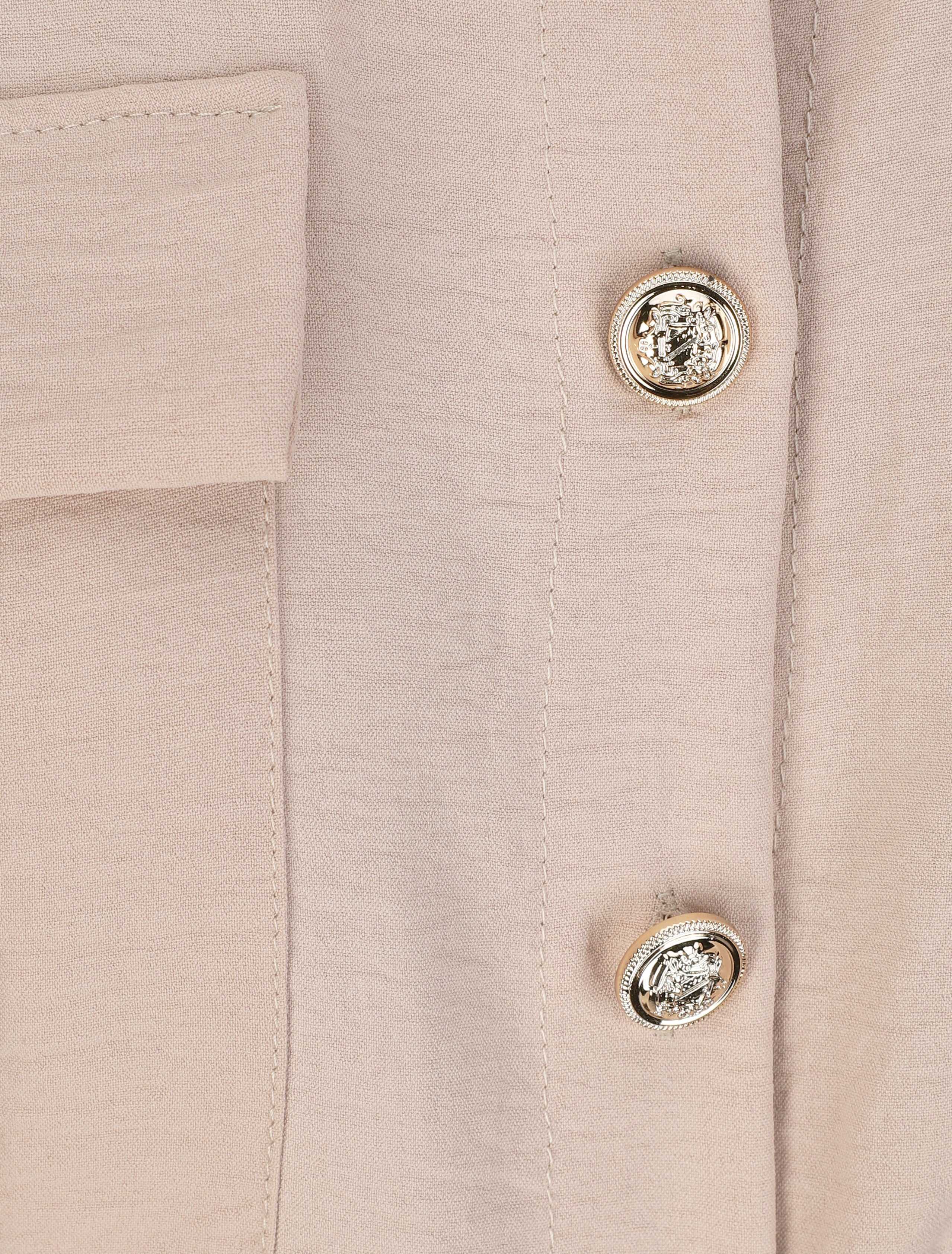 Oversized eenvoudige korte mouw shirtjurk - beige - Image 4