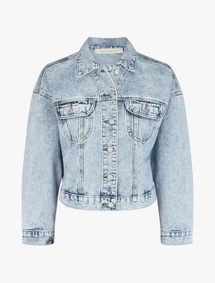 Oversized jeansjas - Lichtblauw