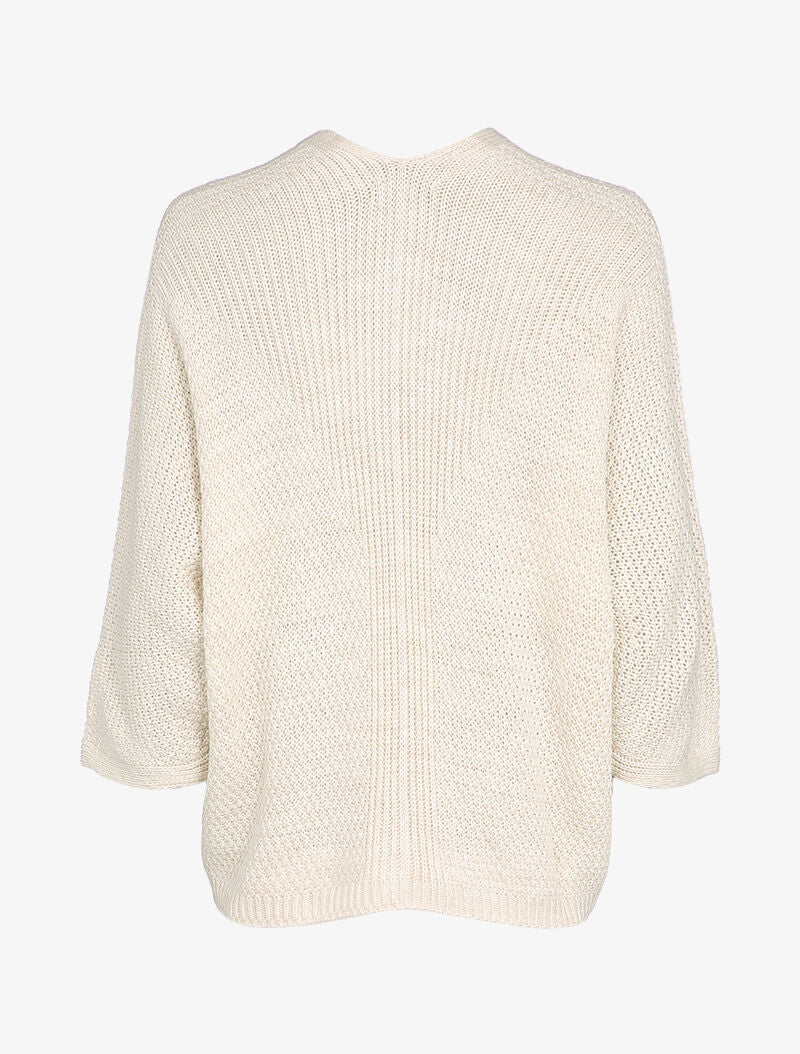 Oversized open vest met dolmanmouwen - Ecru - Image 2