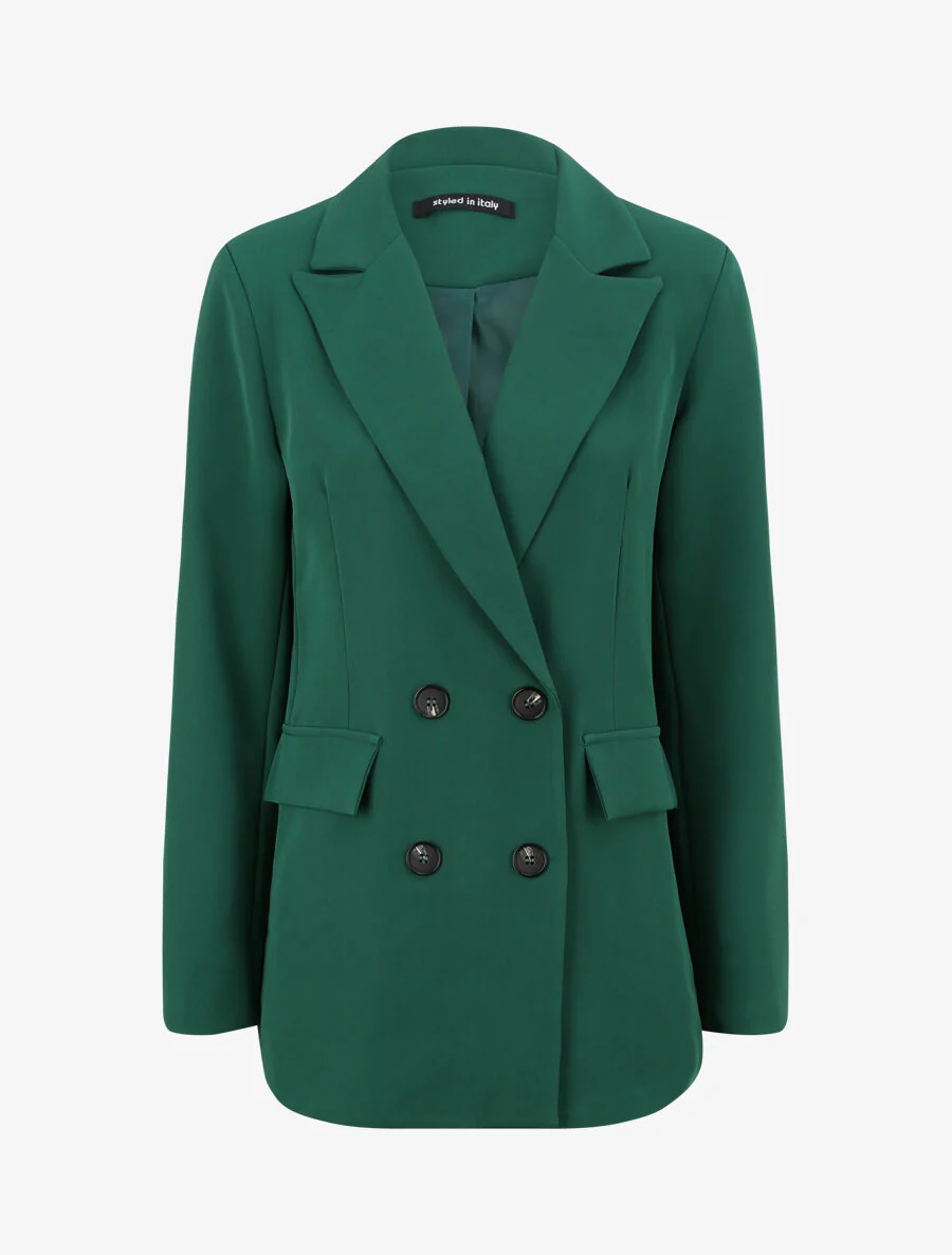 Oversized rechte blazer - Dennengroen